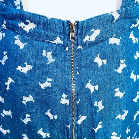 ⭐️BACIO Chambray Dog Print Jumper Overalls Dress - Picture 5 of 7